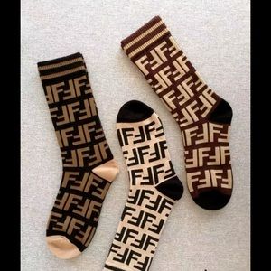 Fendi 3 pair high socks